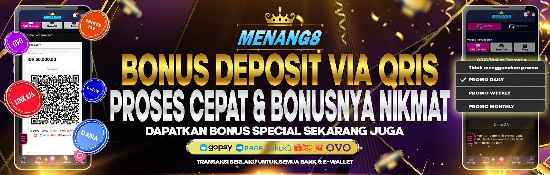 BONUS HARIAN HINGGA BULANAN