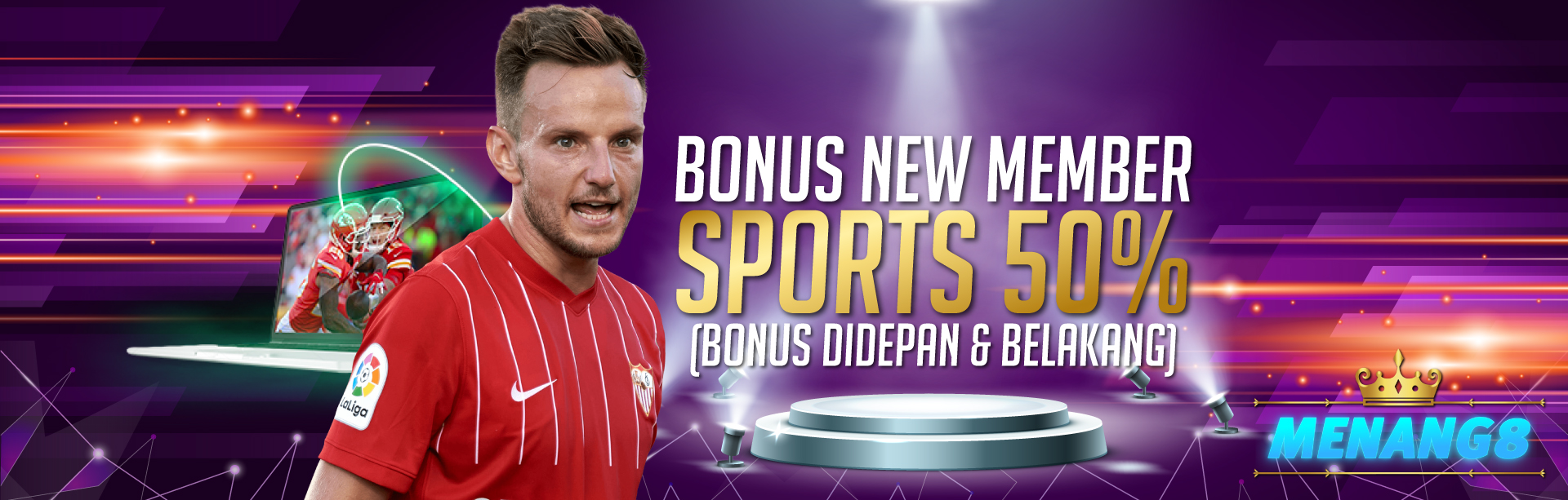 MENANG8 BONUS NEW MEMBER SPORT 50%