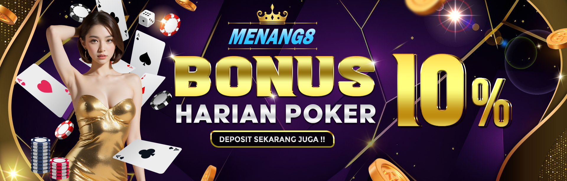 MENANG8 BONUS DEPOSIT HARIAN POKER 10%