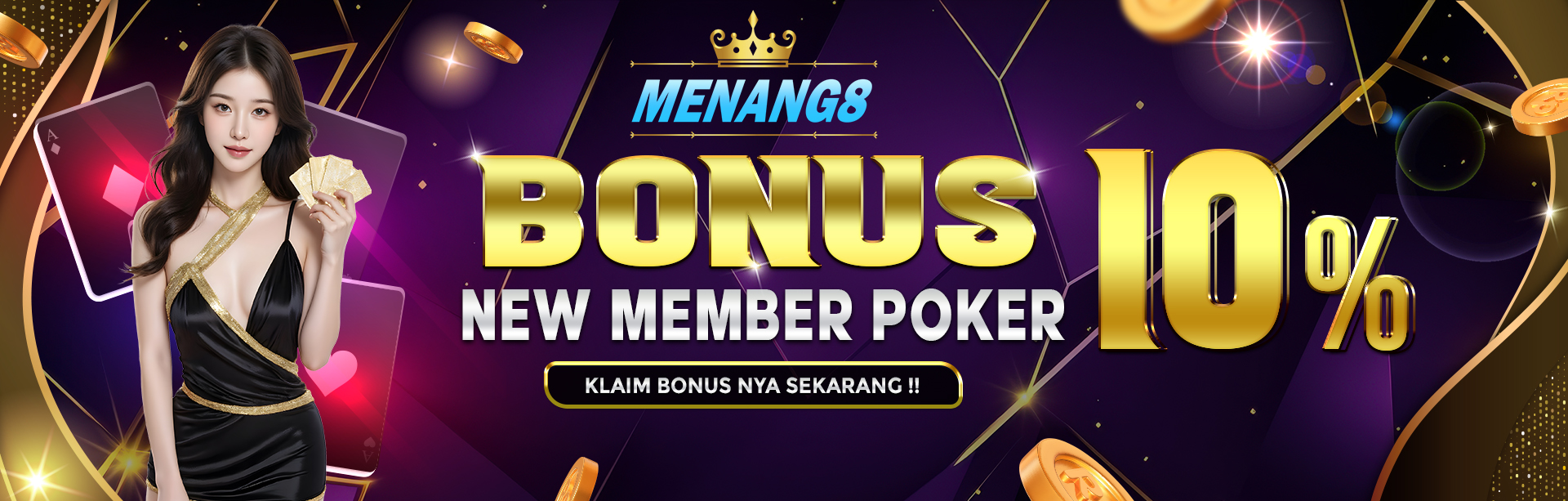 MENANG8 BONUS NEW MEMBER POKER 10%